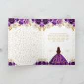 Carte Joyeux Anniversaire Princesse Fleurie Violette (Intérieur)