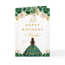 Joyeux Anniversaire Princesse Florale Verte