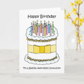 Carte Joyeux Anniversaire Professeur d'Aérobic (Fleur jaune)