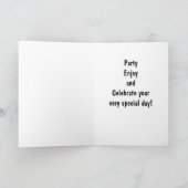 CARTE JOYEUX ANNIVERSAIRE PROFITEZ DE CÉLÉBRER VOTRE JOU (Intérieur)