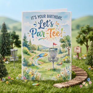 Carte Joyeux Anniversaire Pun de Golf sur Disque