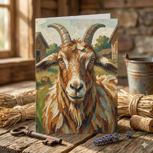 Carte Joyeux Anniversaire Punition de chèvre mignonne