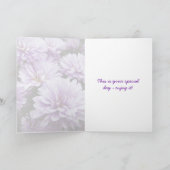 Carte Joyeux anniversaire - Purple Haze Chrysanthemums (Intérieur)