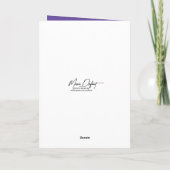 Carte Joyeux Anniversaire Purple Iris Blossom (Dos)