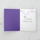 Carte Joyeux Anniversaire Purple Iris Blossom (Intérieur)
