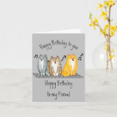 Carte Joyeux Anniversaire Purrfect Ami Jamais mignon Cha (Fleur jaune)