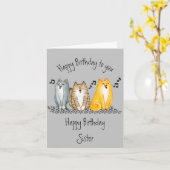 Carte Joyeux Anniversaire Purrfect Soeur Jamais Mignonne (Fleur jaune)