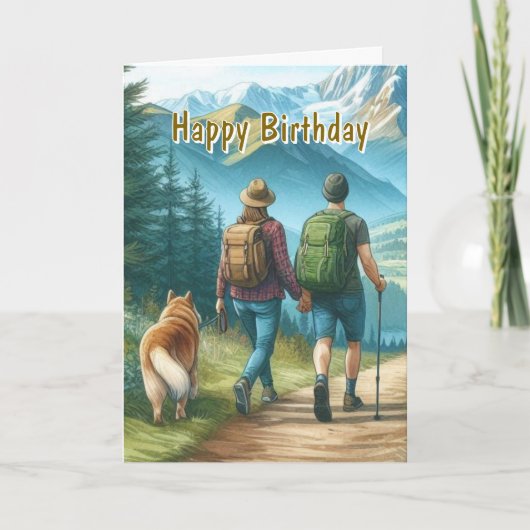 Carte Joyeux anniversaire randonnée (Devant)