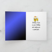 Carte Joyeux Anniversaire Raquette de Pickleball Flaming (Intérieur)