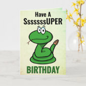 Carte Joyeux Anniversaire Rattlesnake  (Fleur jaune)