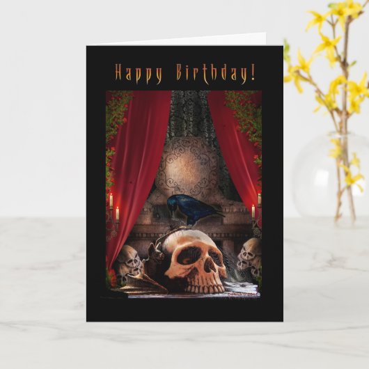 Carte Joyeux anniversaire - Ravens Den (Fleur jaune)