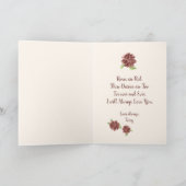 Carte Joyeux Anniversaire - Red Daisies Frame. (Intérieur)