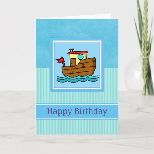 Carte Joyeux Anniversaire Remorqueur (Devant)