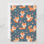Carte Joyeux Anniversaire Renards Orange Mignons (Dos)