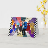 Carte Joyeux anniversaire | Retro Nostalgic années 1950 (Fleur jaune)