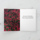 Carte Joyeux anniversaire - Rhododendron et vue Pittores (Intérieur)