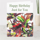 Carte Joyeux Anniversaire Rien que pour Vous Feuillage d (Devant)