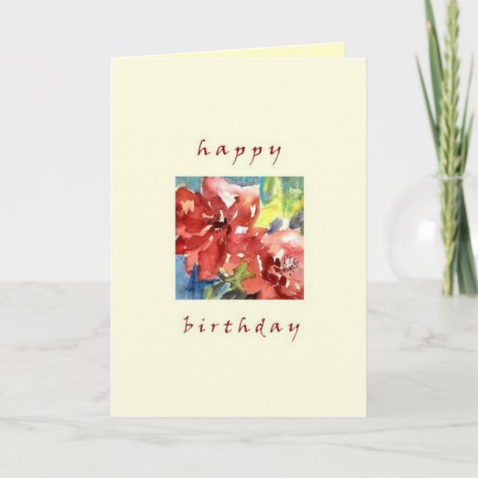 Carte joyeux anniversaire, rose (Devant)