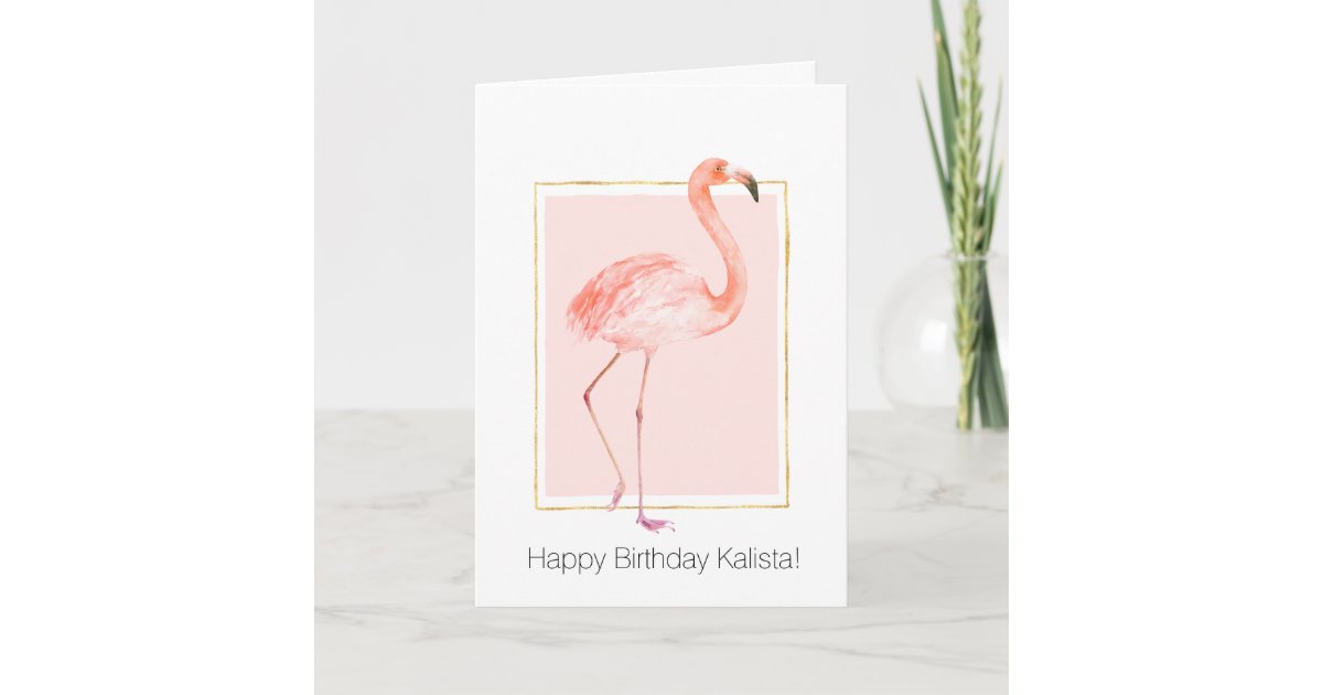 Carte Joyeux Anniversaire Rose De Flamant Rose Zazzle Be