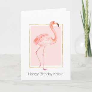 Cartes Rose Flamant D Anniversaire Zazzle Be