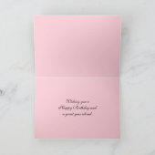 Carte Joyeux anniversaire Roses roses roses dans le jard (Intérieur)