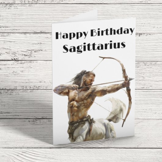 Carte Joyeux anniversaire Sagittarius Zodiac Centaur