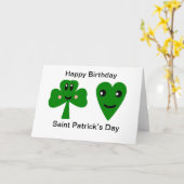 Carte Joyeux anniversaire : Saint Patrick’s Day (Fleur jaune)