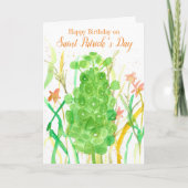 Carte Joyeux anniversaire Saint Patrick's Day Bénédictio (Devant)