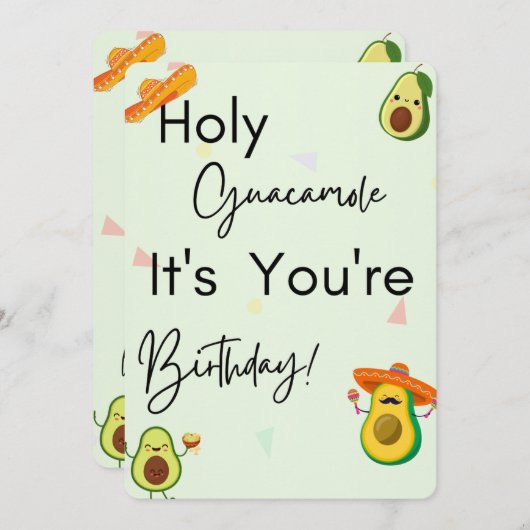 Carte Joyeux anniversaire Sainte Guacamole ! (Devant / Derrière)