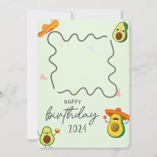 Carte Joyeux anniversaire Sainte Guacamole ! (Dos)