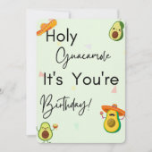 Carte Joyeux anniversaire Sainte Guacamole ! (Devant)
