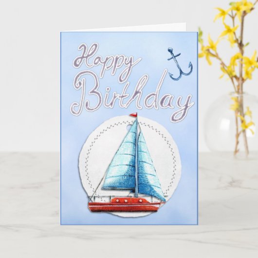 Carte Joyeux anniversaire Salutation (Fleur jaune)