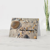 Carte Joyeux Anniversaire Sand Beach Shells (Devant)