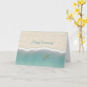 Carte Joyeux Anniversaire Sandy Beach Pigeon Tracks (Fleur jaune)