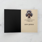 Carte Joyeux Anniversaire Sans Stress Poodle Chien Anima (Intérieur)