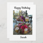 Carte Joyeux anniversaire Sarah (Devant / Derrière)