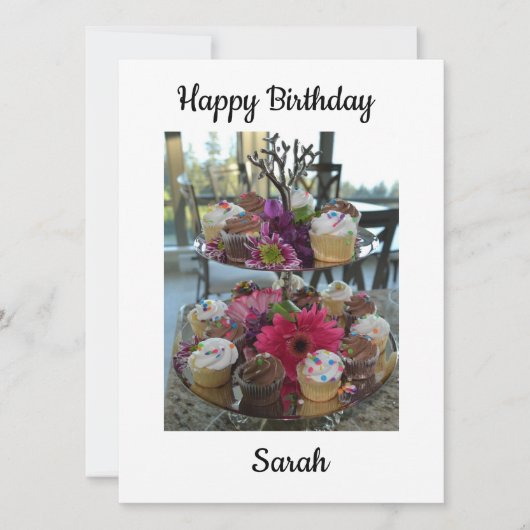 Carte Joyeux anniversaire Sarah (Devant)