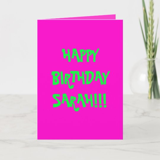 Carte Joyeux Anniversaire Sarah Zazzle Be