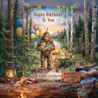 Carte Joyeux Anniversaire Sauvage ! Un jeu de mots légen