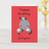 Carte Joyeux anniversaire, Scorpio ! (Fleur jaune)