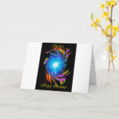 Carte Joyeux Anniversaire Scorpio (Fleur jaune)