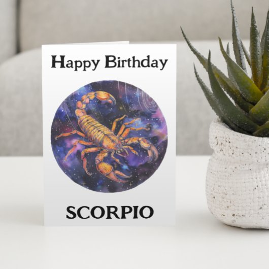 Carte Joyeux anniversaire Scorpio Zodiac