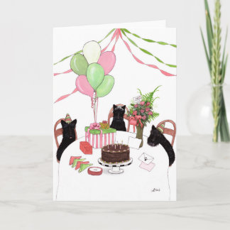 Carte Joyeux anniversaire Scotties Dogs Card par Bihrle