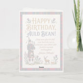 Carte Joyeux anniversaire Scottish Auld Bean (Dos)