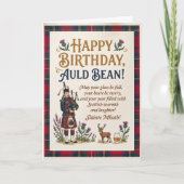 Carte Joyeux anniversaire Scottish Auld Bean (Devant)