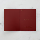 Carte Joyeux Anniversaire Script Nom Bourgogne Or (Intérieur)