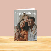 Carte Joyeux Anniversaire Script Rétro 3 Photo