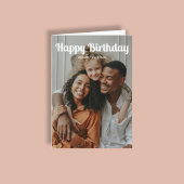 Carte Joyeux Anniversaire Script Rétro 3 Photo