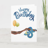 Carte Joyeux Anniversaire Serpent Reptile (Devant)