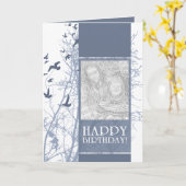 Carte joyeux anniversaire (Silcolecheen) (Fleur jaune)